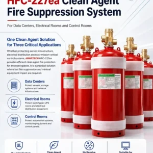 UL Listed HFC-227ea Clean Agent Fire Suppression System for Data Centers, Electrical Rooms and Control Rooms