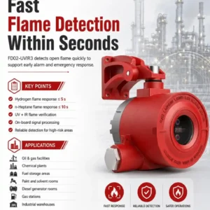 UV/IR3 Flame Detector with 4–20 mA and Relay Outputs: Built for Fire Alarm, PLC, DCS, SCADA and BMS Integration