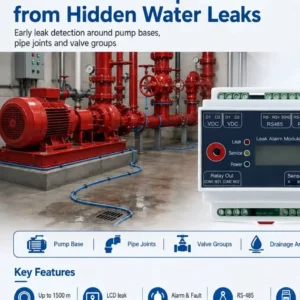 Why Fire Pump Rooms Need Water Leak Detection | HazenFire AT-LD101 Leak Detection Solution