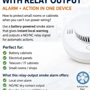 Where to Use a Battery Powered Smoke Alarm with Dry Contact Output